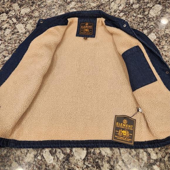 Element Men's Dark Blue Denim Bomber Jacket - Picture 2 of 9